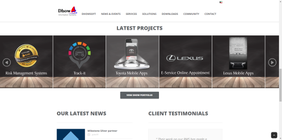 Dhow Information Systems Website (CMS) 